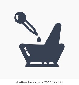 Design Illustration graphic of mixing experiment icon with glyph style. Suitable for UI, mobile design, web design, etc.