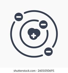 Design Illustration graphic of Molecular Structure icon with glyph style. Suitable for UI, mobile design, web design, etc.