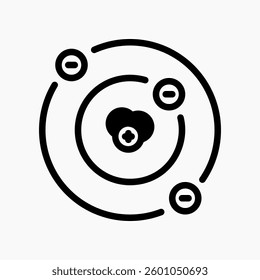 Design Illustration graphic of Molecular Structure icon with line style. Suitable for UI, mobile design, web design, etc.