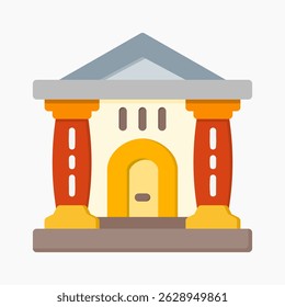 Design Illustration graphic of Museum icon with flat style. Suitable for UI, mobile design, web design, etc.