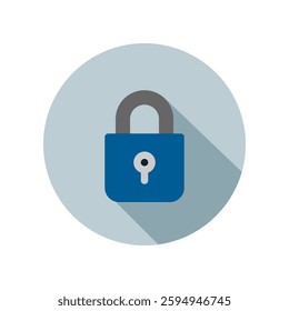 Design Illustration graphic of padlock icon with flat style. Suitable for UI, mobile design, web design, etc.