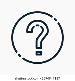 Design Illustration graphic of question mark icon with line style. Suitable for UI, mobile design, web design, etc.