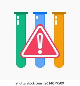 Design Illustration graphic of reactive test tube icon with flat style. Suitable for UI, mobile design, web design, etc.