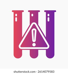 Design Illustration graphic of reactive test tube icon with gradient style. Suitable for UI, mobile design, web design, etc.