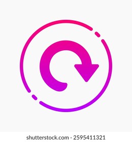 Design Illustration graphic of restart icon with gradient style. Suitable for UI, mobile design, web design, etc.