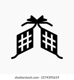 Design Illustration graphic of rice cake icon with glyph style. Suitable for UI, mobile design, web design, etc.