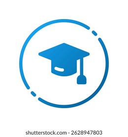 Design Illustration graphic of toga hat icon with gradient style. Suitable for UI, mobile design, web design, etc.
