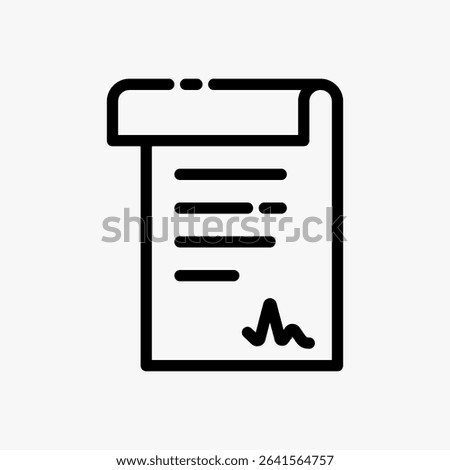 Design Illustration graphic of Treaty Document icon with line style. Suitable for historical presentation, UI, mobile design, web design, etc.