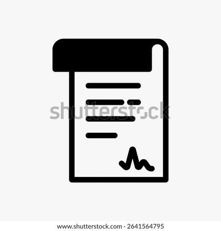 Design Illustration graphic of Treaty Document icon with monochrome style. Suitable for historical presentation, UI, mobile design, web design, etc.