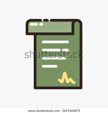 Design Illustration graphic of Treaty Document icon with colored outline style. Suitable for historical presentation, UI, mobile design, web design, etc.