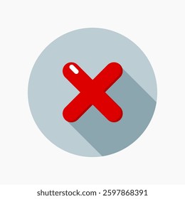 Design Illustration graphic of wrong mark icon with flat style. Suitable for UI, mobile design, web design, etc.