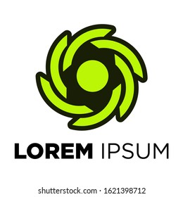 design illustration of a green cleaning vector with a round in the middle