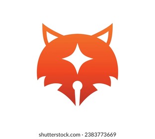 Design illustration icon vector logo star fox pen