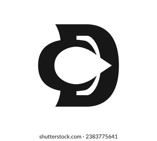 Icono de ilustración de diseño letra de logotipo dc o cd
