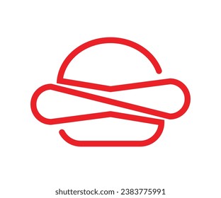 Design illustration icon vector logo infinty burger