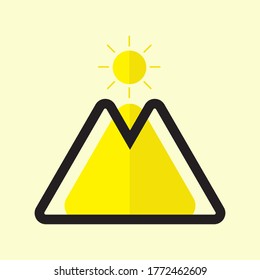 Icono de diseño de la montaña