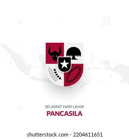 design and illustration of pancasila day, Pancasila birthday