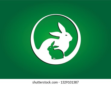 design illustration of rabbit silhouette