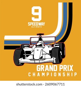 design illustration racing car for t-shirt or other use