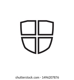 Design illustration of shield icon vector 