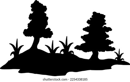 design illustration silhouette tree landscape