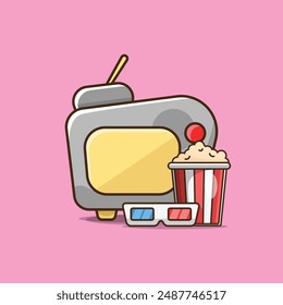 Diseñar una ilustración de un televisor con colores pastel brillantes