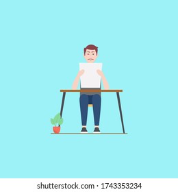 design illustration template sit, read, by yourself