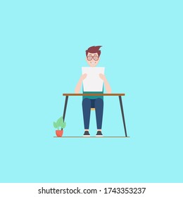 design illustration template sit, read, by yourself