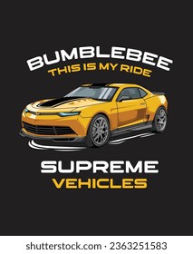 design illustration vector bumblebee car