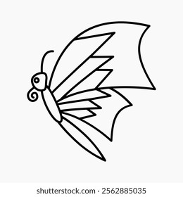 Design Illustration vector of butterfly icon with line style. Suitable for anything related to animals