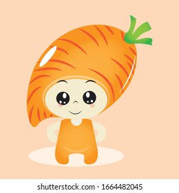 design illustration vector carrot, perfect for character. etc