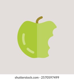 Design Illustration vector graphic of apple bite icon with line style. Suitable for UI, mobile design, web design, etc