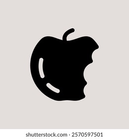 Design Illustration vector graphic of apple bite icon with line style. Suitable for UI, mobile design, web design, etc