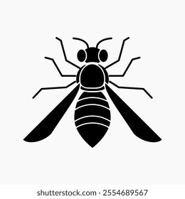 Design Illustration vector graphic of bee solid icon. Suitable for anything related to animals