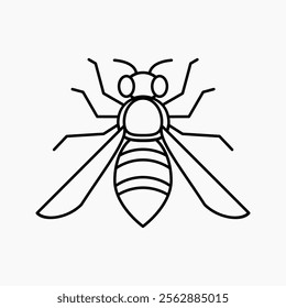 Design Illustration vector graphic of bee icon with line style. Suitable for anything related to animals