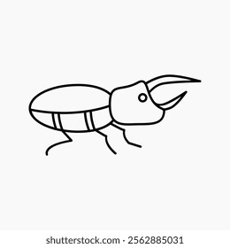 Design Illustration vector graphic of beetle icon with line style. Suitable for anything related to animals