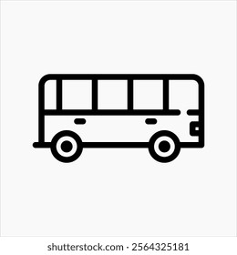Design Illustration vector graphic of bus icon with line style. Suitable for UI, mobile design, web design, etc