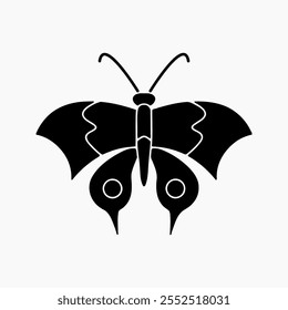 Design Illustration vector graphic of butterfly solid icon. Suitable for anything related to animals