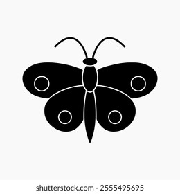 Design Illustration vector graphic of butterfly solid icon. Suitable for anything related to animals