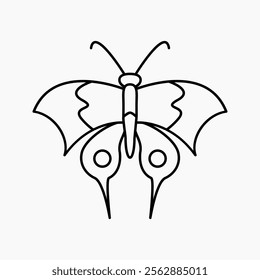 Design Illustration vector graphic of butterfly icon with line style. Suitable for anything related to animals