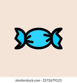 Design Illustration vector graphic of candy icon with line and color style. Suitable for UI, mobile design, web design, etc