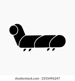 Design Illustration vector graphic of caterpillar solid icon. Suitable for anything related to animals