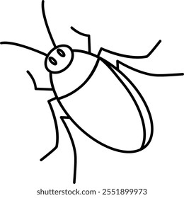 Design Illustration vector graphic of cockroach line icon. Suitable for anything related to animals