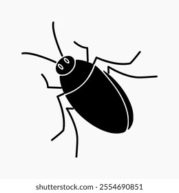 Design Illustration vector graphic of cockroach solid icon. Suitable for anything related to animals