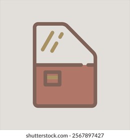 Design Illustration vector graphic of door icon with flat desaturated style. Suitable for UI, mobile design, web design, etc