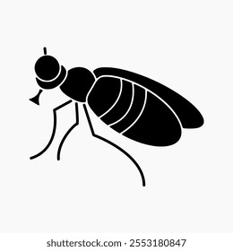 Design Illustration vector graphic of fly solid icon. Suitable for anything related to animals