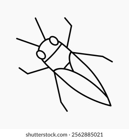 Design Illustration vector graphic of grasshopper icon with line style. Suitable for anything related to animals