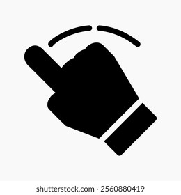 Design Illustration vector graphic of hand sign icon with glyph style. Suitable for UI, mobile design, web design, etc.