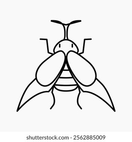 Design Illustration vector graphic of horned beetle icon with line style. Suitable for anything related to animals