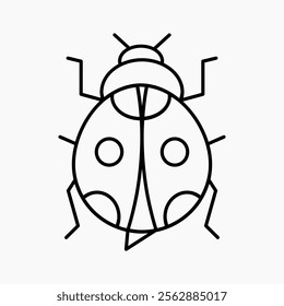 Design Illustration vector graphic of ladybug icon with line style. Suitable for anything related to animals